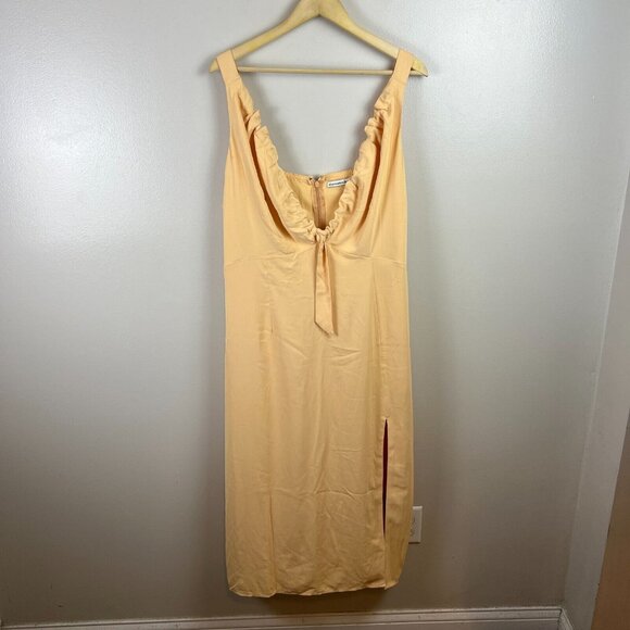 Abercrombie & Fitch Cinched Neck Slip Midi Dress Size XXL NWT - Picture 2 of 12
